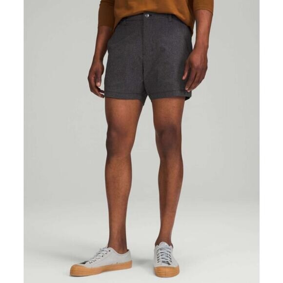 Lululemon Commission Classic-Fit Short 5" Ventlight In Heathered Black Size 38 - Picture 1 of 9